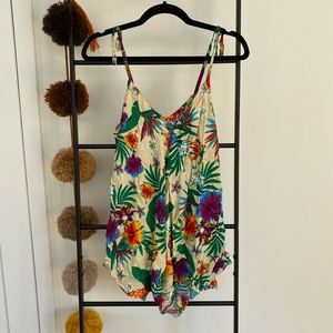 Flowy flora print romper